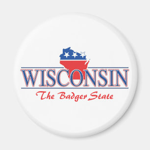 Magnet patriotique du Wisconsin