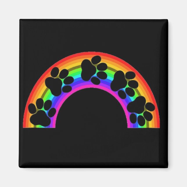 Magnet Paws On A Rainbow (Front)