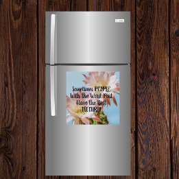 Magnet People Worst Past Best Future Cactus Pink