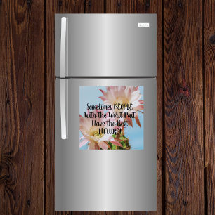Magnet People Worst Past Best Future Cactus Pink