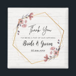 Magnet Personalized Wedding Favours Floral Theme<br><div class="desc">Magnet Personalized Wedding Favours Floral Theme,  this product is a thank you gifts or favours for guest in wedding event
easily customized the name of bride and groom and also the date</div>