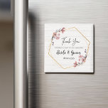 Magnet Personalized Wedding Favours Floral Theme<br><div class="desc">Magnet Personalized Wedding Favours Floral Theme,  this product is a thank you gifts or favours for guest in wedding event
easily customized the name of bride and groom and also the date</div>