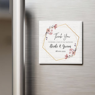 Magnet Personalized Wedding Favours Floral Theme