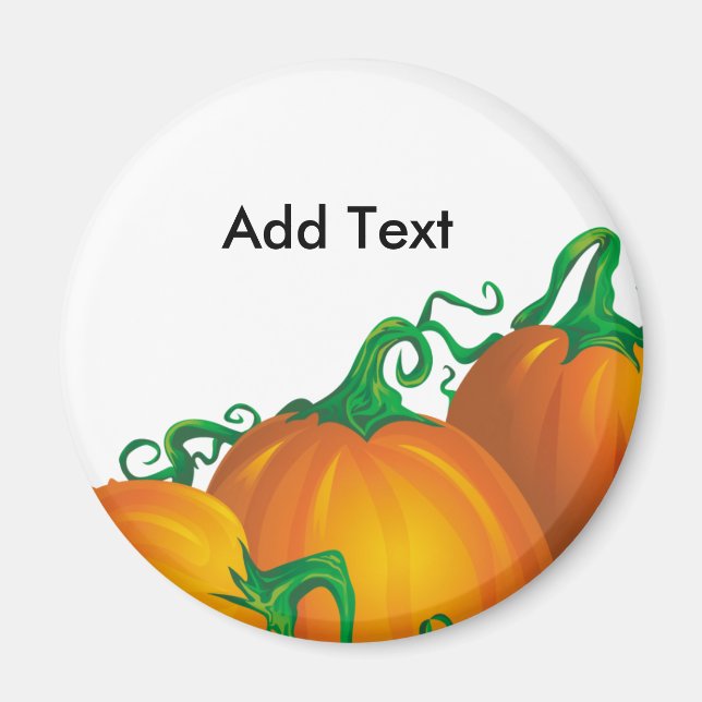 Magnet personnalisé Citrouille d'automne (Devant)
