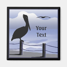Magnet personnalisé de bord de mer de Pelican