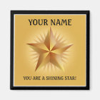 Magnet personnalisé Gold Shining Star