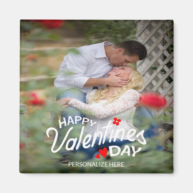 Magnet personnalisé Heureuse Sainte-Valentin (Devant)