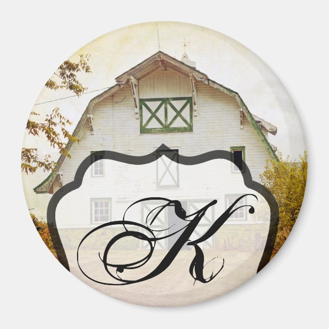 Magnet personnalisé Sunset Grange Pays Fie rustiqu (Devant)