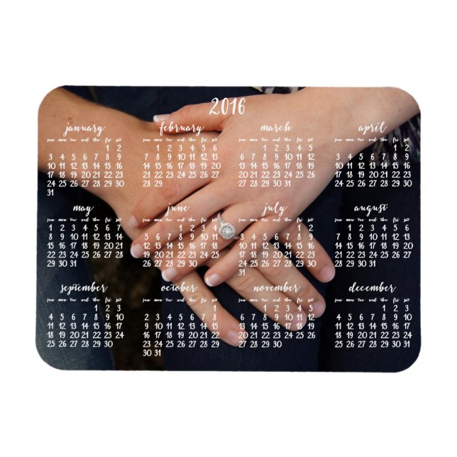 Magnet photo 2016 Calendrier magnétique (Horizontal)