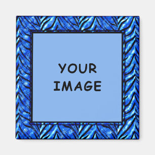Magnet photo bleu coloré