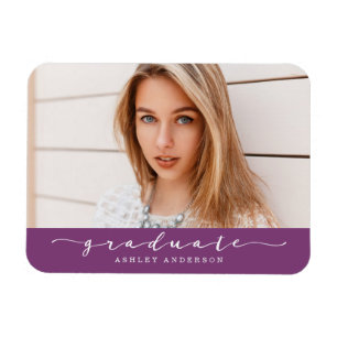Magnet photo classique de la graduation en violet