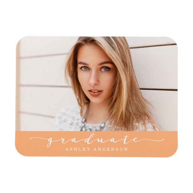 Magnet photo classique Orange Graduation (Horizontal)