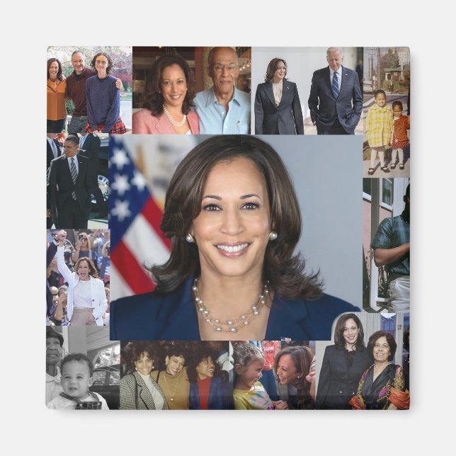 Magnet photo de Kamala Harris Collage (Devant)