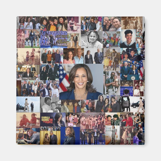 Magnet photo de Kamala Harris Collage (Devant)