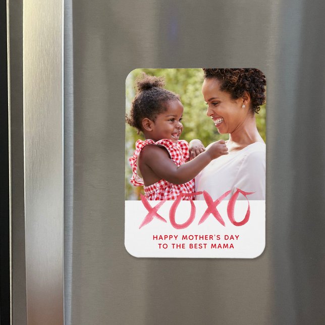 Magnet photo de la fête des mères XOXO pour maman (Créateur téléchargé)