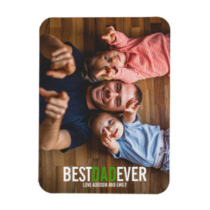 Magnet photo de meilleur papa jamais Fête des père