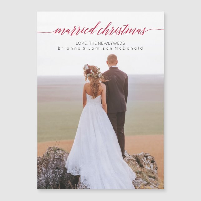 Magnet photo de Noël marié (Devant)