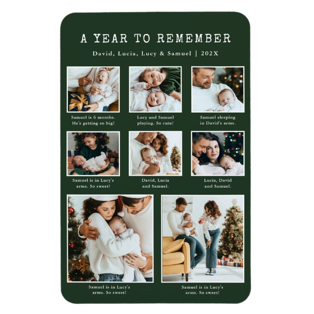 Magnet photo de vacances vertes (Vertical)