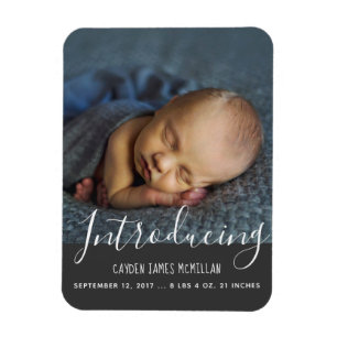 Magnet photo Faire-part de naissance moderne
