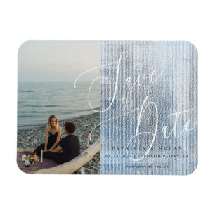Magnet photo flexible de mariage avec écriture mod