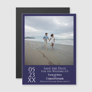 Magnet photo moderne pour annoncer la date de mari