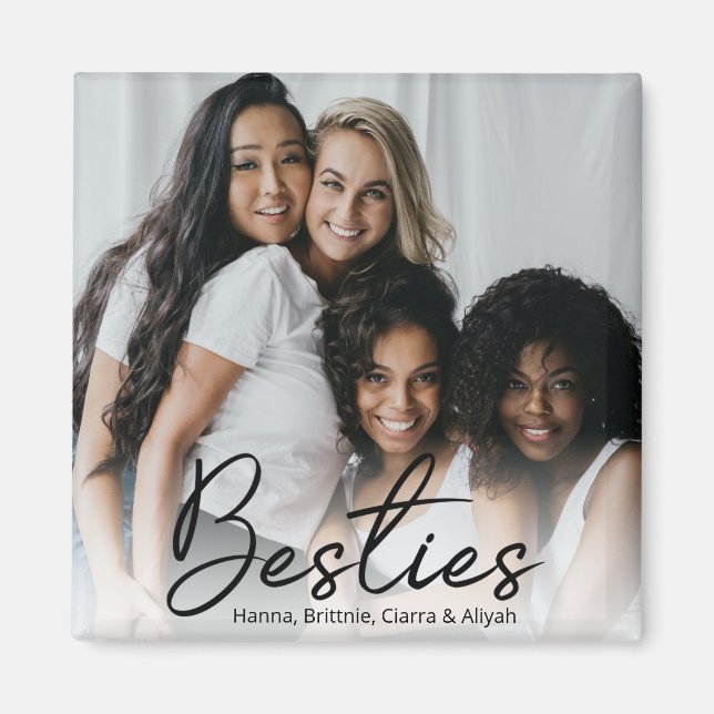 Magnet photo personnalisé du script Besties (Devant)