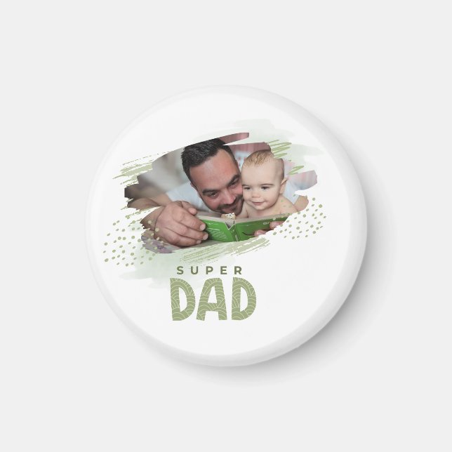 Magnet photo personnalisé pour la fête des pères (Devant)