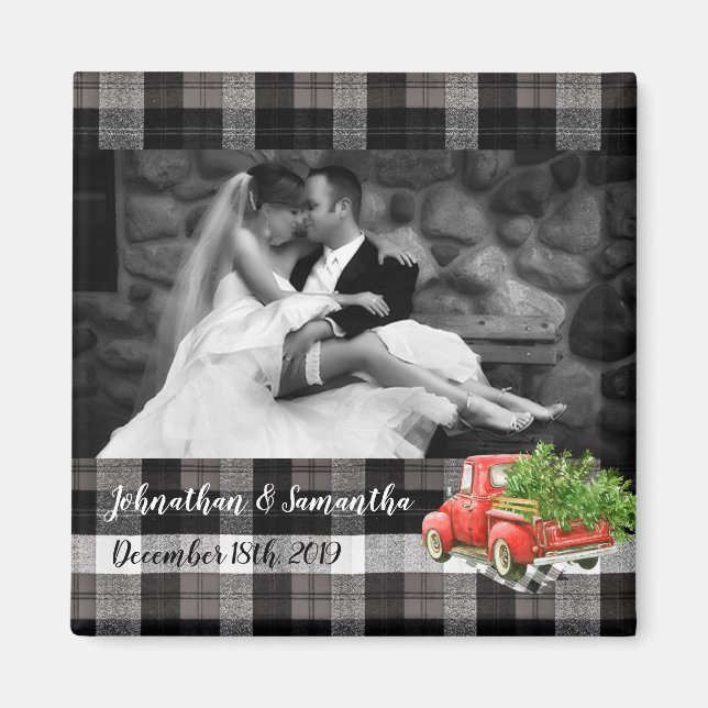 Magnet photo personnalisé XMAS Camion Baffalo Plai (Devant)