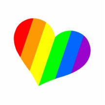 Aimant Coeur arc-en-ciel