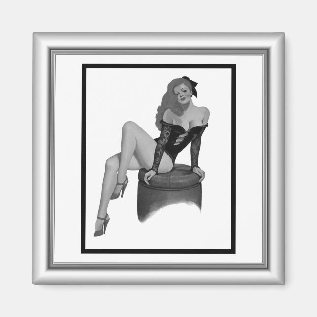 Magnet Pin up Girls Vintage (4) 2 (Front)