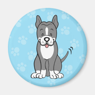 Magnet Pitbull de chien de dessin mignon