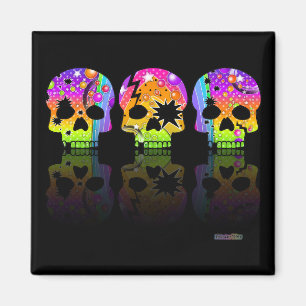 MAGNET -  POP ART SKULLS