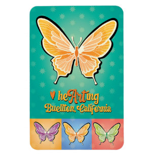 Magnet - Pop Butterflies - Buellton.Art 