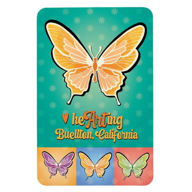 Magnet - Pop Butterflies - Buellton.Art  (Vertical)