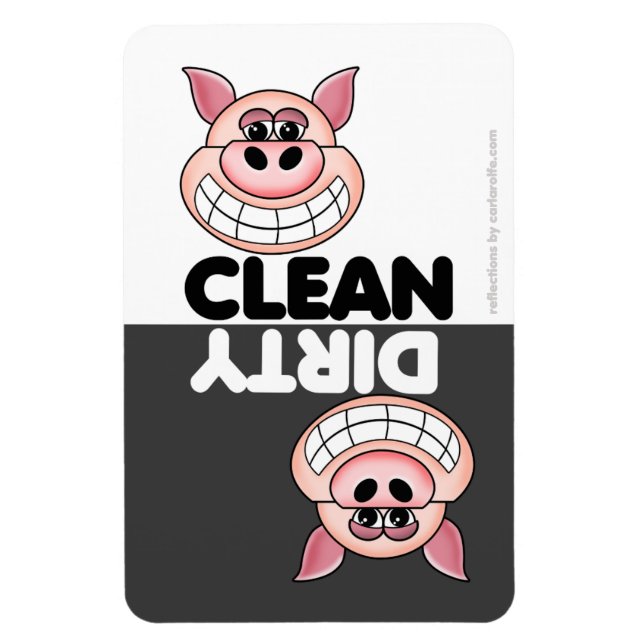 Magnet pour lave-vaisselle de porc mignon (Vertical)