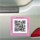Bus QR Code. Nom Site Web Promo, rose