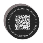 Code QR | Scan Me Black Modern Round Bumper