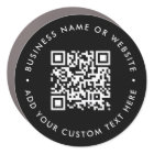 Code QR | Scan Me Black Modern Round Bumper