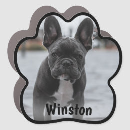Magnet Pour Voiture Empreinte de patte de chien personnalisé photo Bor