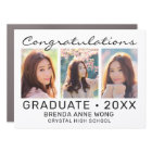 Graduation 3 Collage de photos Script noir sur bla