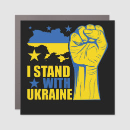 Magnet Pour Voiture Je suis avec l'Ukraine. Soutenez l'Ukraine.