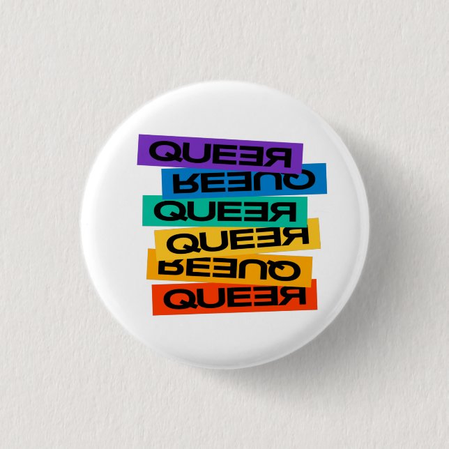 Magnet pour voiture. LGBT+Pride. Queer. Badge (Devant)