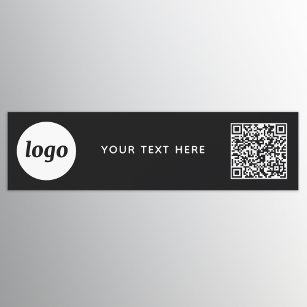 Magnet Pour Voiture Logo simple et texte professionnel QR Code promoti