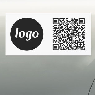 Magnet Pour Voiture Logo simple promotionnel Business QR Code