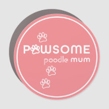 Maman de chien pawsome personnalisé - rose et blan