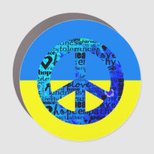 Panneau de soutien à l'Ukraine Pavillon bleu de pa