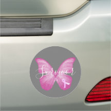 Papillon rose Cancer du sein Survivant