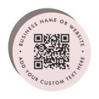 QR Code | Pare-chocs rond moderne rose pâ