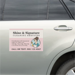 Magnet Pour Voiture Services de nettoyage personnalisés Rose Maid