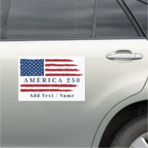 Texte personnalisé Drapeau USA 250 Amérique